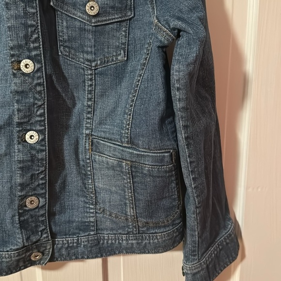 COPY - Chicos Platinum Denim Jean Women's Jacket Blue Stretch Size 0 - Picture 5 of 11
